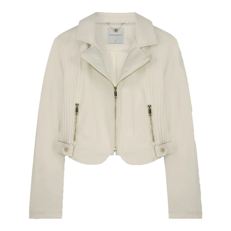 Dames Bikerjack Banaz.750 Rino & Pelle Wit