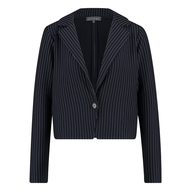 Dames Blazer 24173 blazer pintstripe Ivy & You NAVY