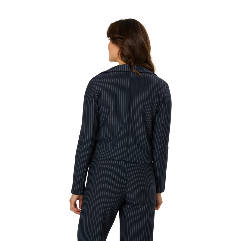 Dames Blazer 24173 blazer pintstripe Ivy & You NAVY