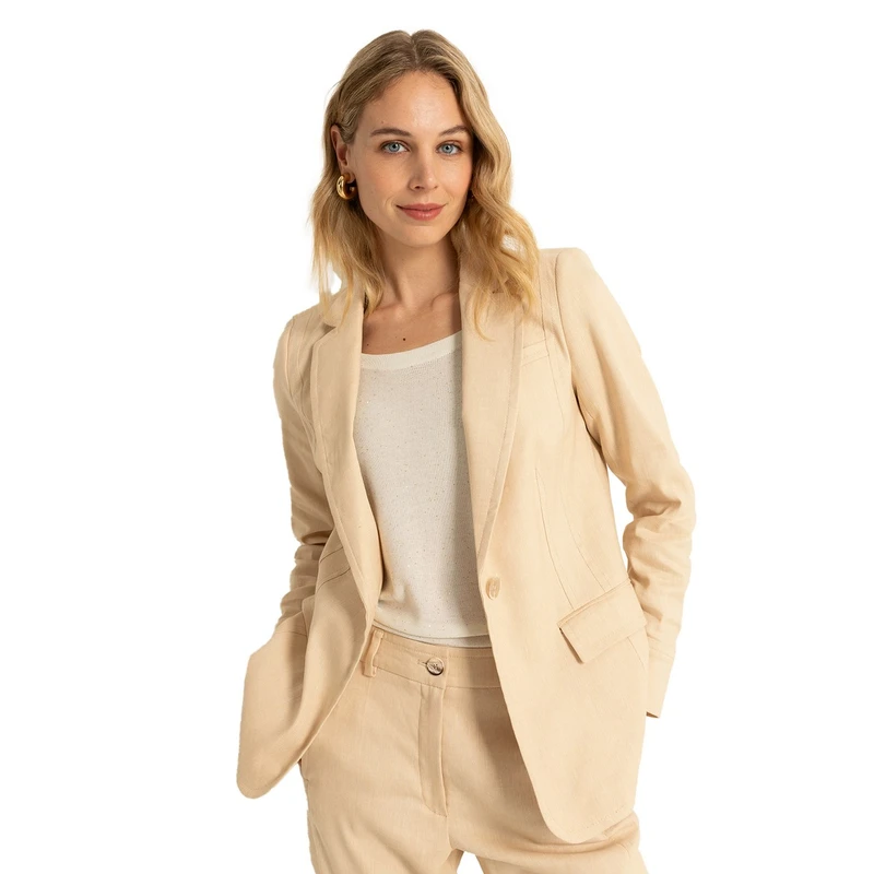 Dames Blazer CS15-25144 Claudia Strater ZAND