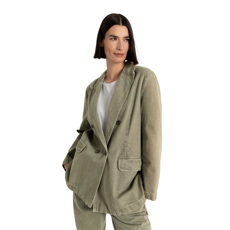 Dames Blazer CS24-15506 Claudia Strater KHAKIGROEN