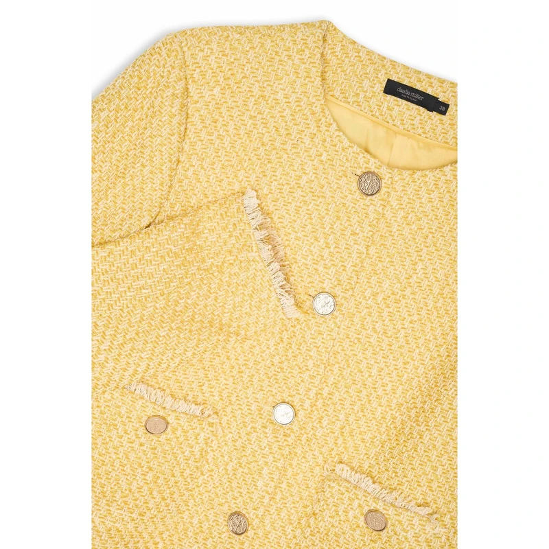 Dames Blazer CS25-15502 Claudia Strater GEEL