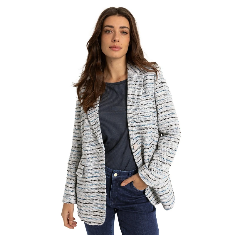 Dames Blazer CS25-15522 Claudia by Claudia Strater BLEU