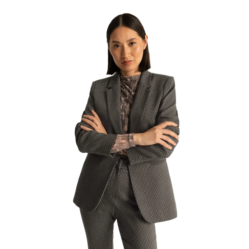 Dames Blazer EX23-15042 Expresso ZWART