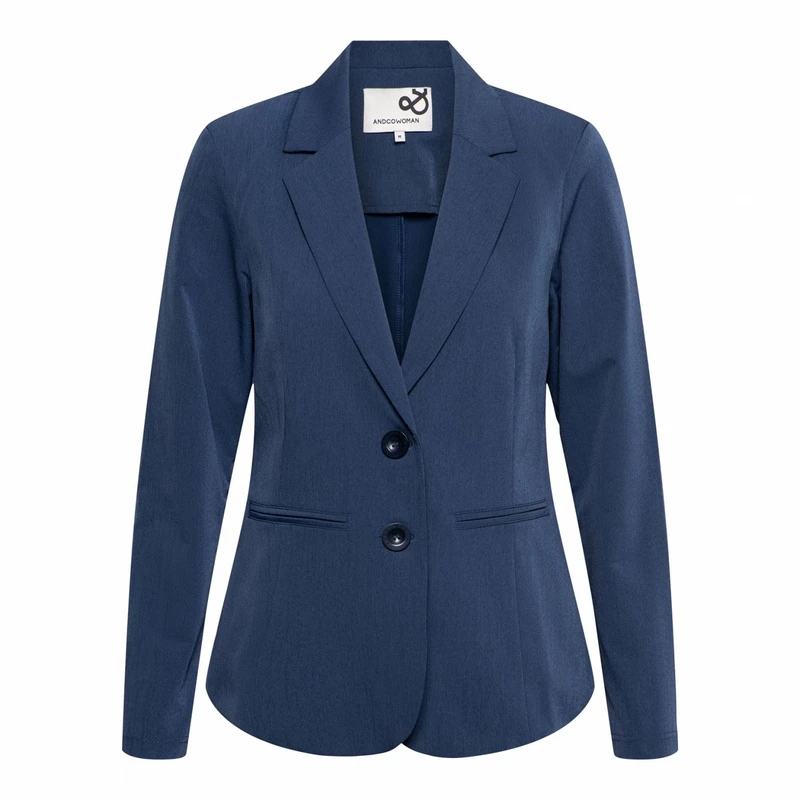 Dames Blazer PHILEINE MELEE TRAVEL &CO Woman MIDDEN BLAUW