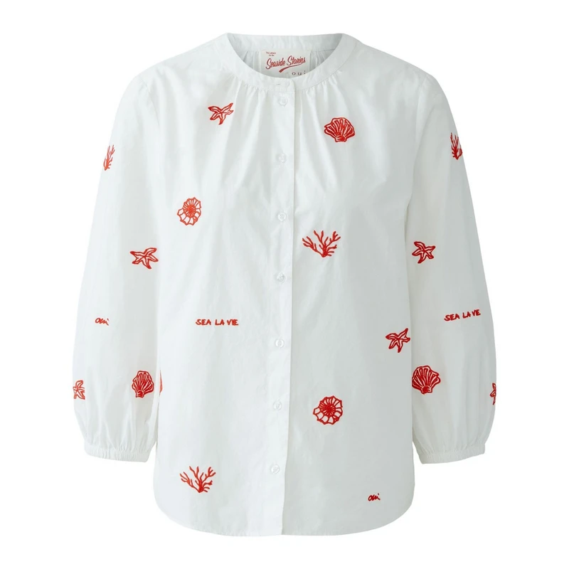 Dames Blouse 0093682 Oui WIT DESSIN