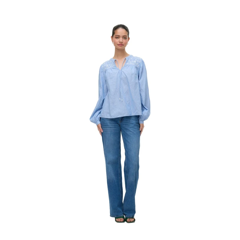 Dames Blouse 10329166 Vero Moda BLAUW DESSIN