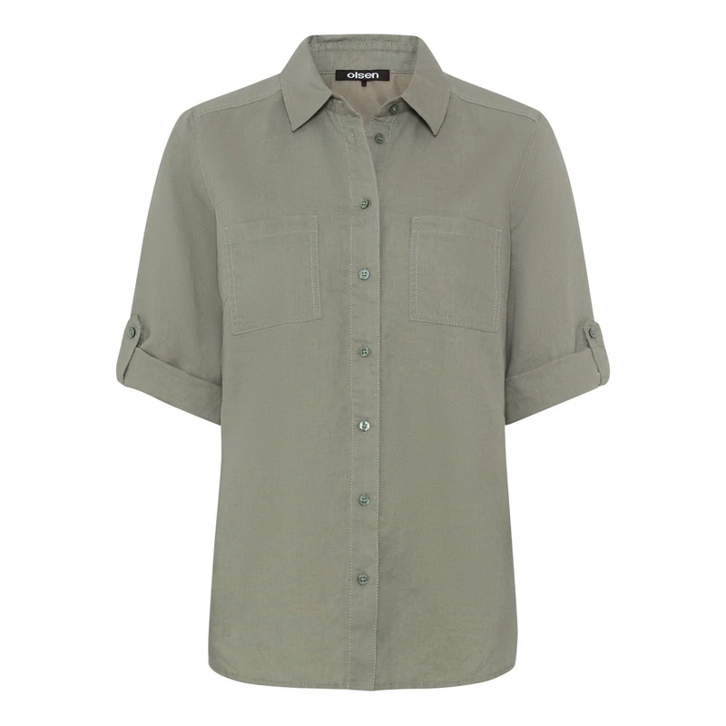 Dames Blouse 12002121 Olsen KHAKIGROEN