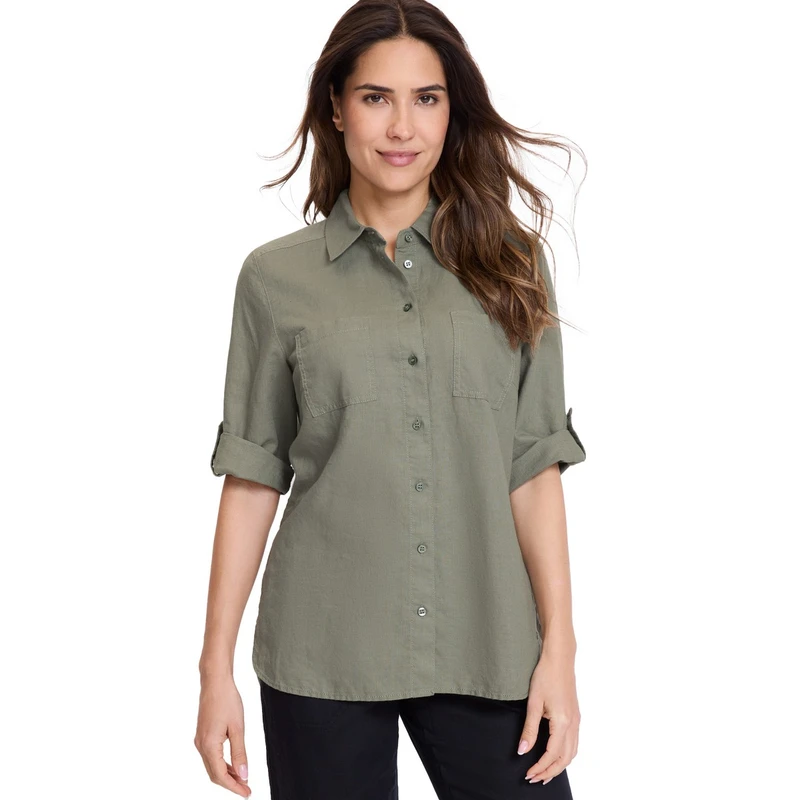 Dames Blouse 12002121 Olsen KHAKIGROEN