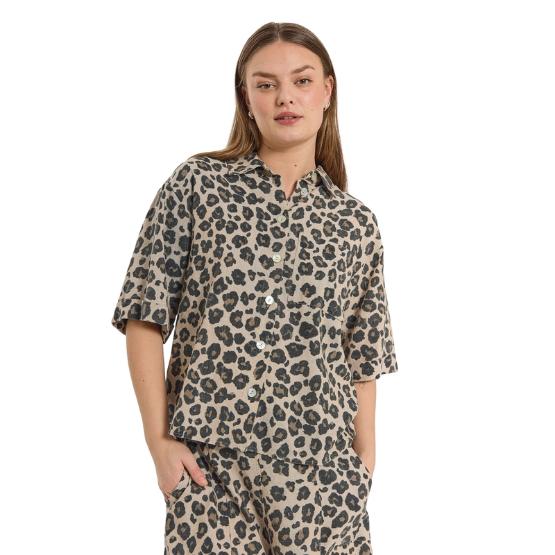 Dames Blouse 206036 Freequent BRUIN DESSIN