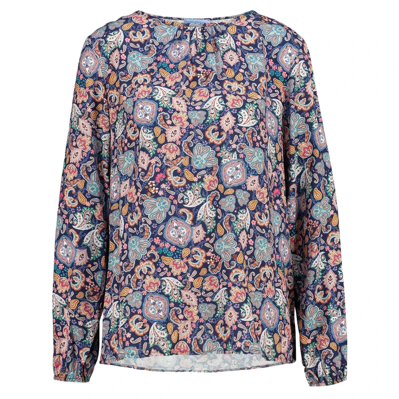 Dames Blouse 23092Blouse paisley Les Copines NAVY