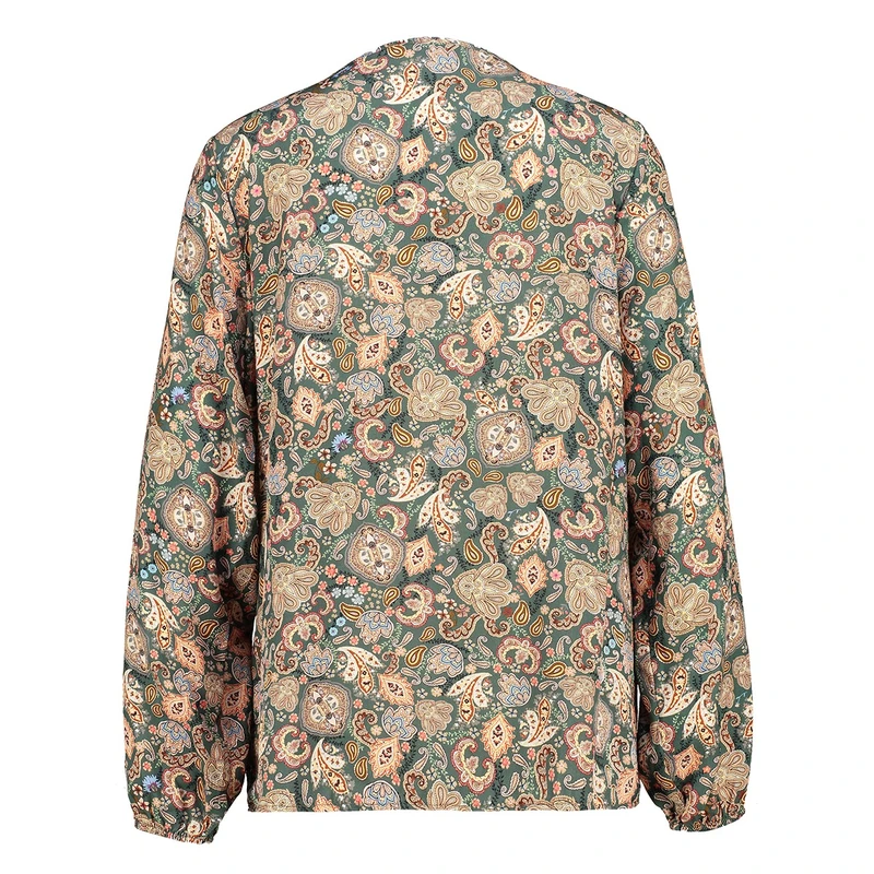 Dames Blouse 23092Blouse paisley Les Copines MIDDEN GRIJS