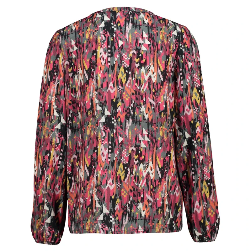 Dames Blouse 23115Blouse prtvis Ivy & You BRIQUE