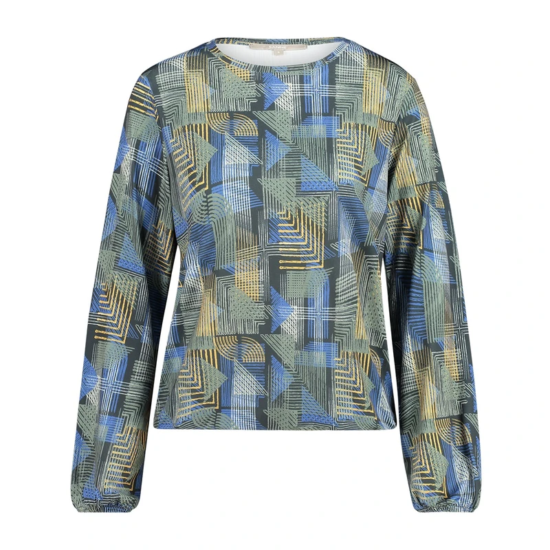 Dames Blouse 23219blousongraphic Sanne INDIGO BLUE