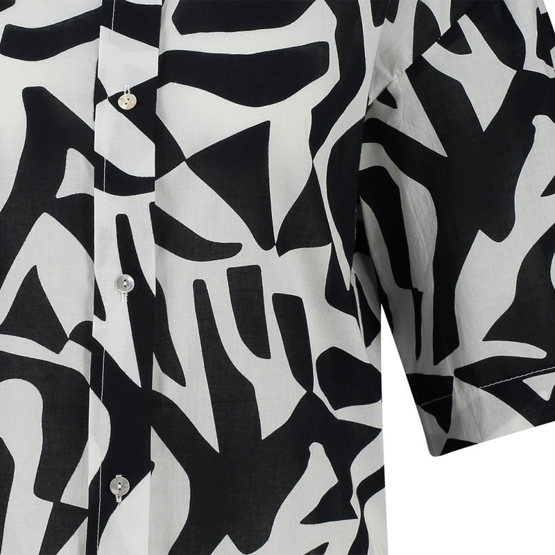 Dames Blouse 24073 Ivy & You ZWART DESSIN