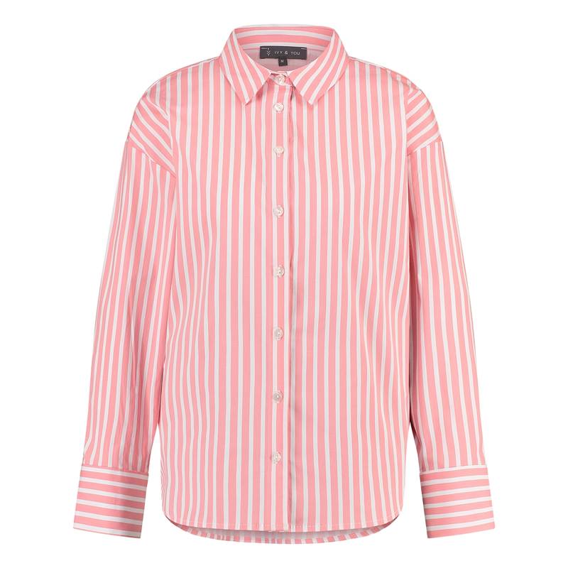 Dames Blouse 25015 blouse streep oversized Ivy & You ROZE