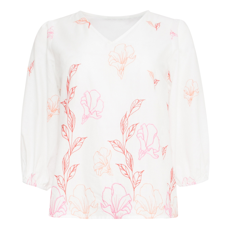 Dames Blouse 25262 Smashed Lemon Wit