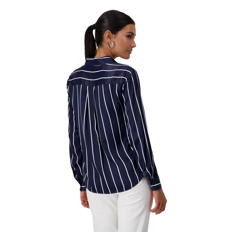 Dames Blouse 409358 Monari BLAUW DESSIN