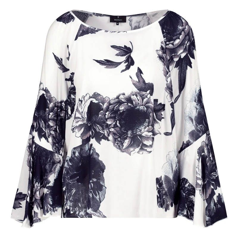 Dames Blouse 409360 Monari BLAUW DESSIN