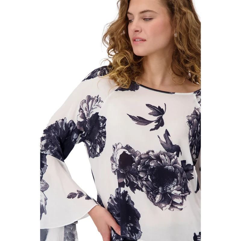 Dames Blouse 409360 Monari BLAUW DESSIN