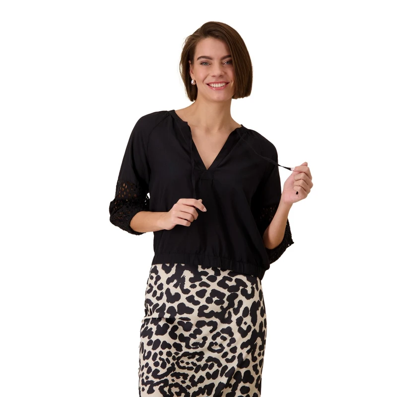 Dames Blouse 409672 Monari ZWART DESSIN