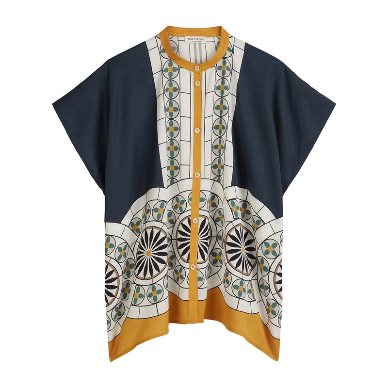 Dames Blouse 504120841071 Marc O'Polo BLAUW DESSIN