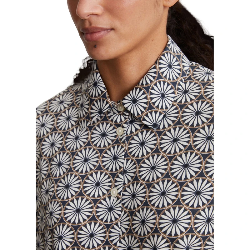 Dames Blouse 504206751197 Marc O'Polo BLAUW DESSIN