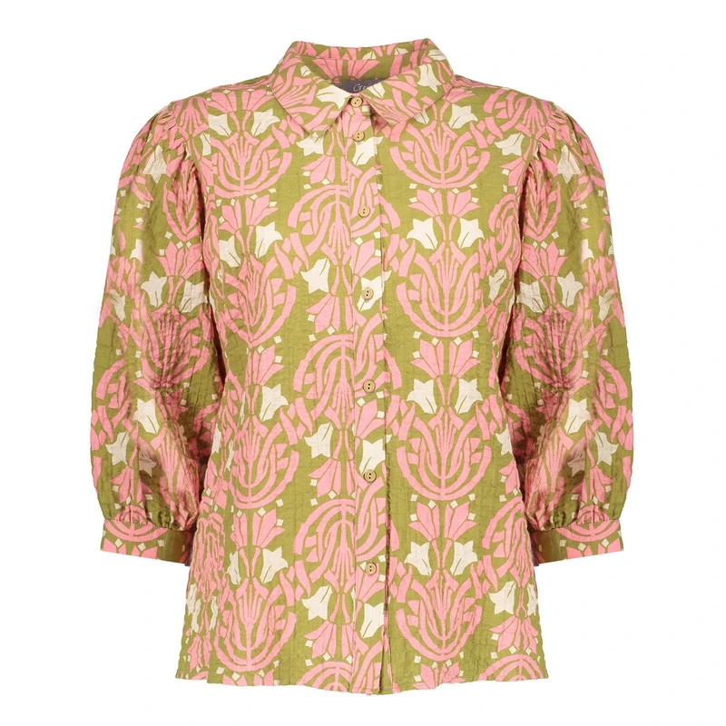 Dames Blouse 53208-20 Geisha GROEN DESSIN