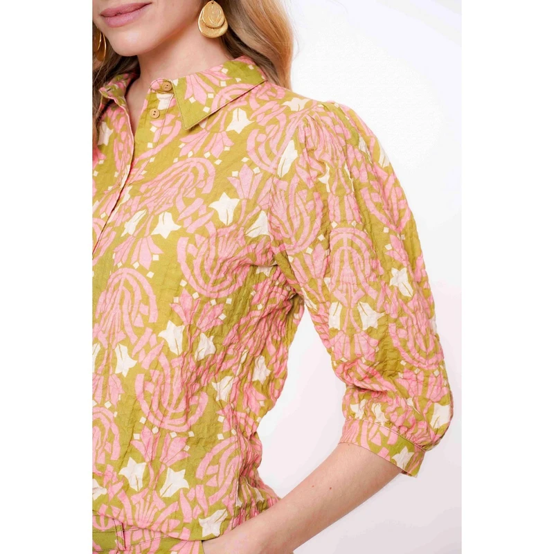 Dames Blouse 53208-20 Geisha GROEN DESSIN