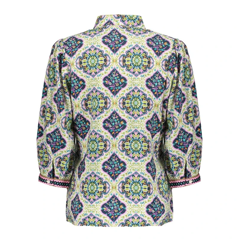 Dames Blouse 53220-20 Geisha BLAUW DESSIN