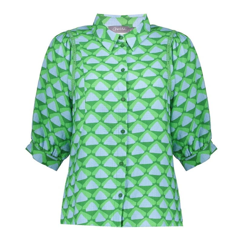 Dames Blouse 53458-20 Geisha GROEN DESSIN
