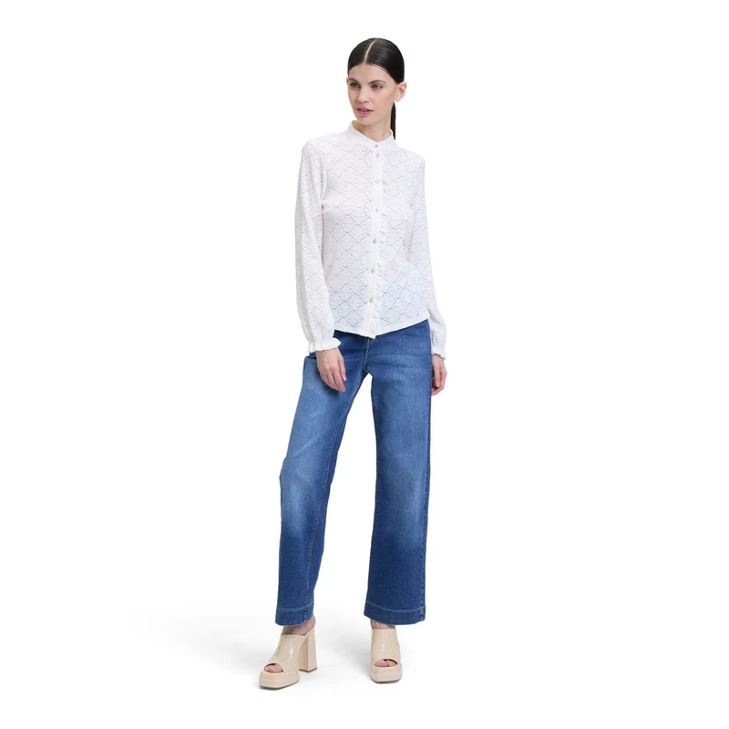 Dames Blouse 87117962 Cartoon Wit