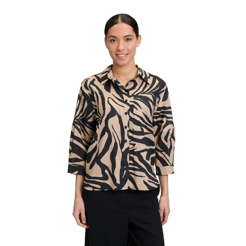Dames Blouse 88141213 Betty Barclay ZWART DESSIN
