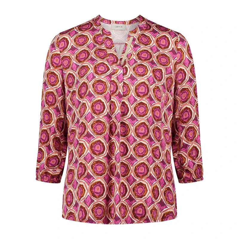 Dames Blouse 88547012 Cartoon PAARS DESSIN