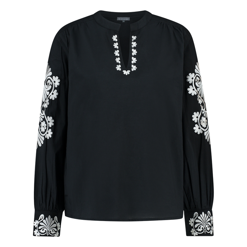 Dames Blouse AR-TW-42 Ivy & You ZWART