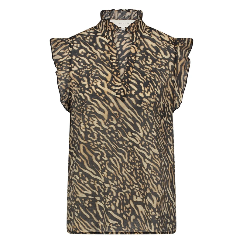 Dames Blouse AURORA Nukus ZWART DESSIN