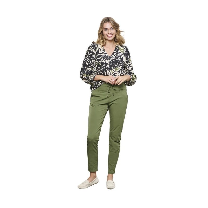 Dames Blouse AYLA LEAF &CO Woman ZWART DESSIN