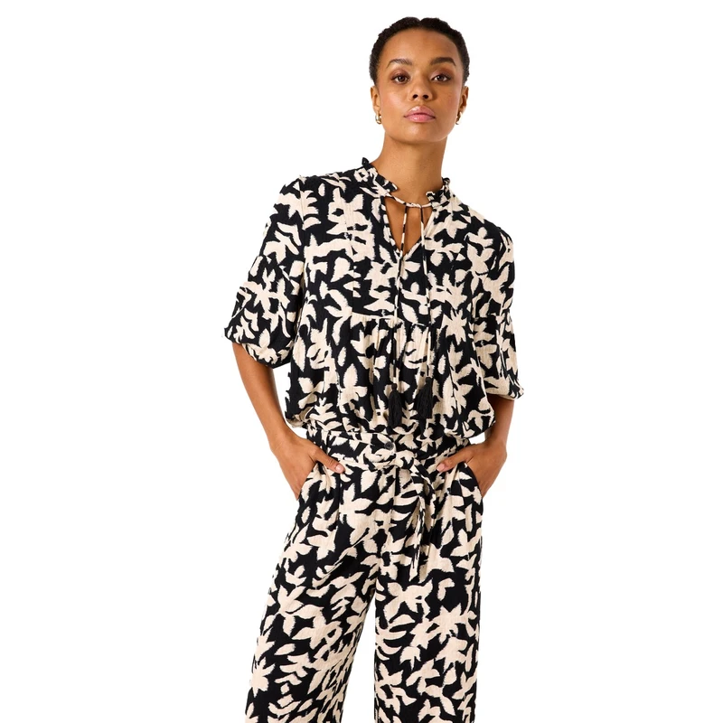 Dames Blouse B50030 Garcia ZWART