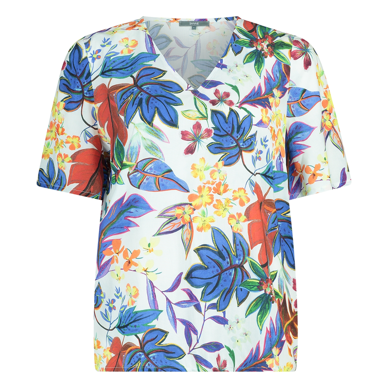 Dames Blouse BL.FaustokmTopV-hals Sanne DIVERSE KLEUREN