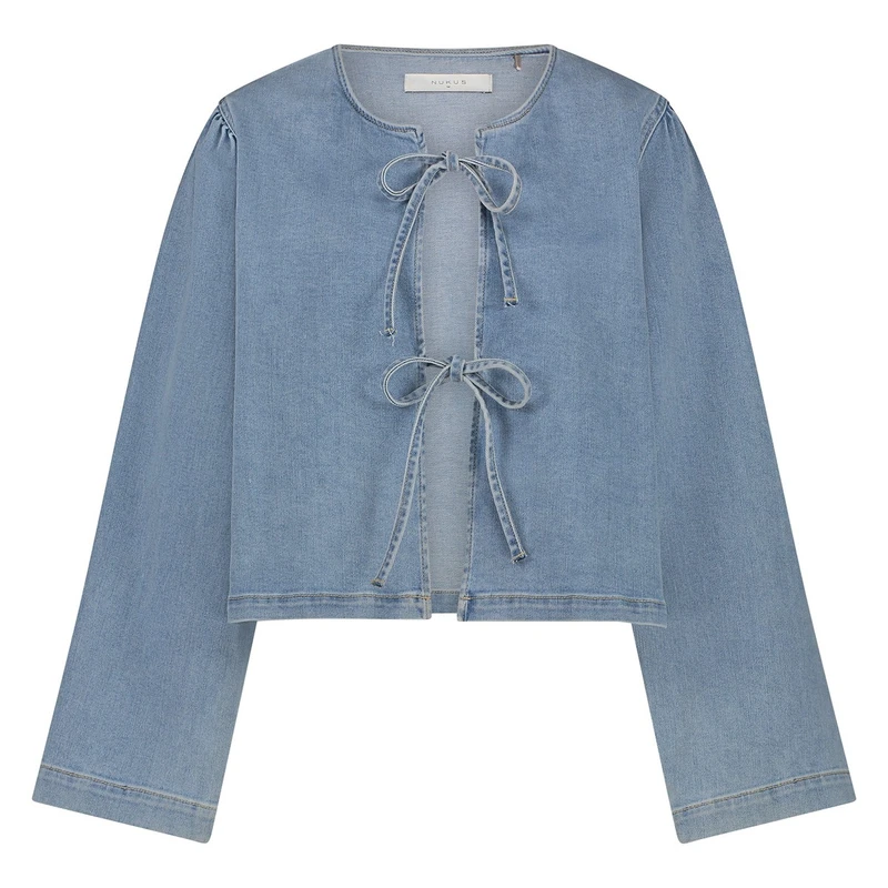 Dames Blouse BOWY Nukus BLEACHED BLUE DENIM