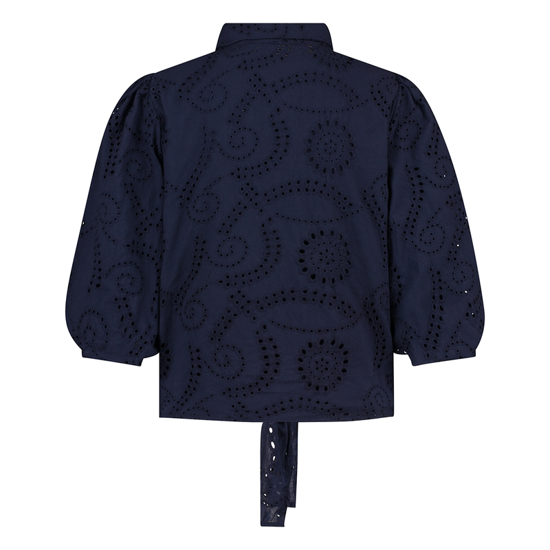 Dames Blouse broderie anglaise Sanne NAVY