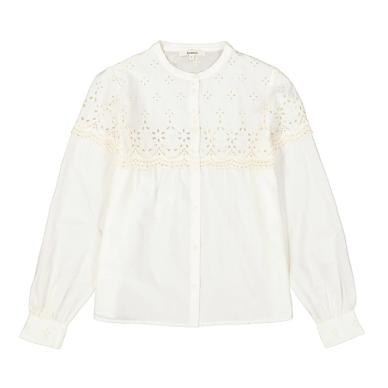 Dames Blouse C50231 Garcia OFF-WHITE