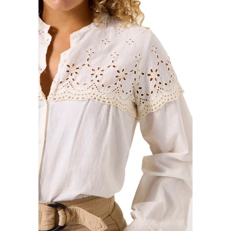 Dames Blouse C50231 Garcia OFF-WHITE