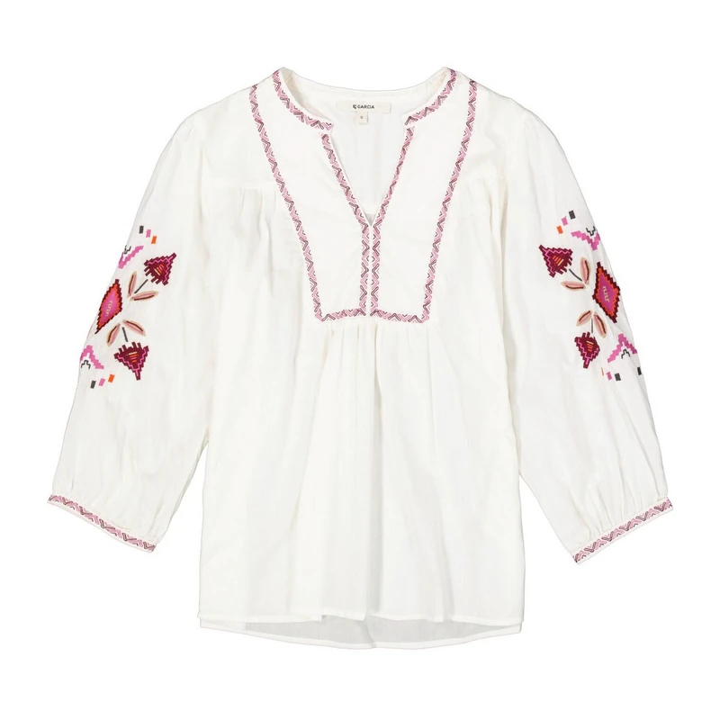Dames Blouse C50233 Garcia OFF-WHITE