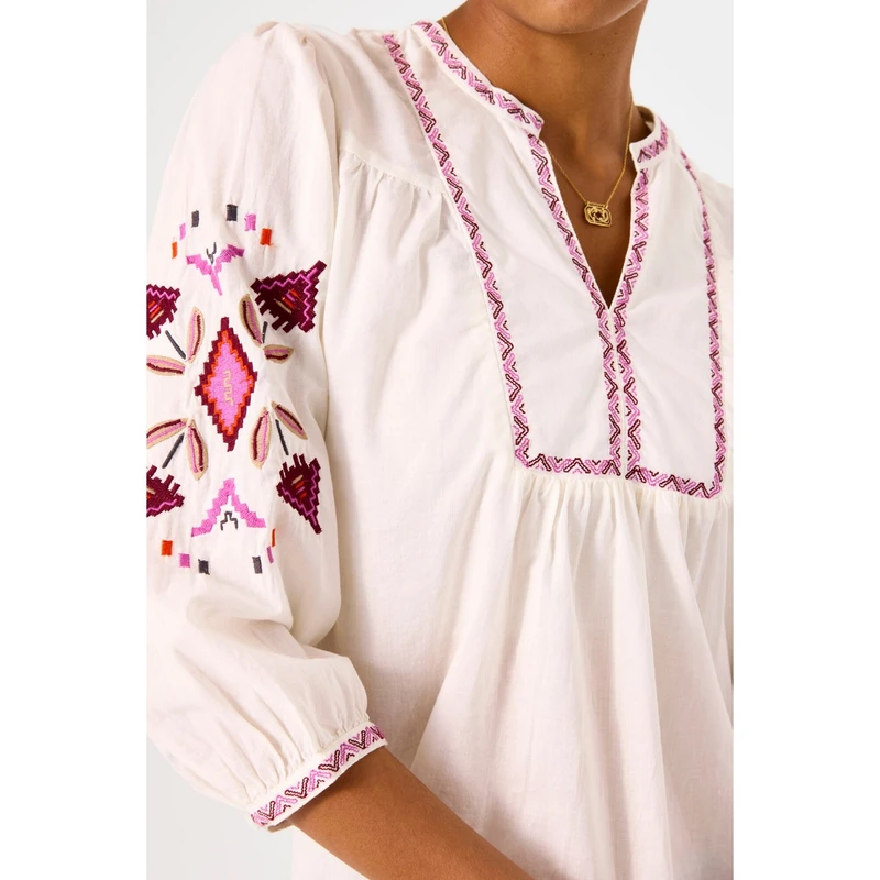 Dames Blouse C50233 Garcia OFF-WHITE