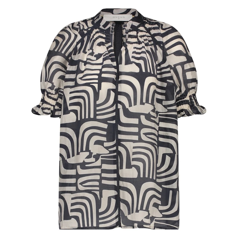 Dames Blouse Carolina Nukus BLAUW DESSIN