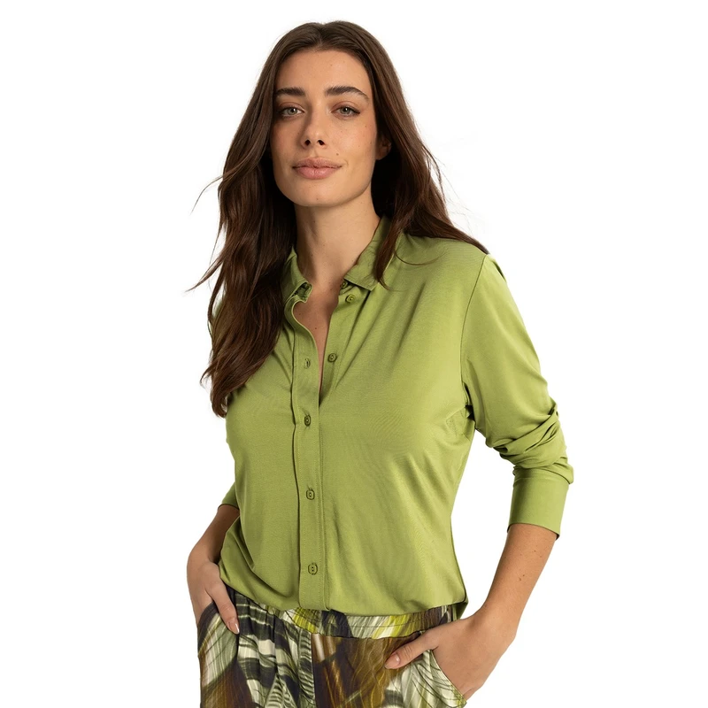 Dames Blouse CS13-25090 Claudia Strater GROEN