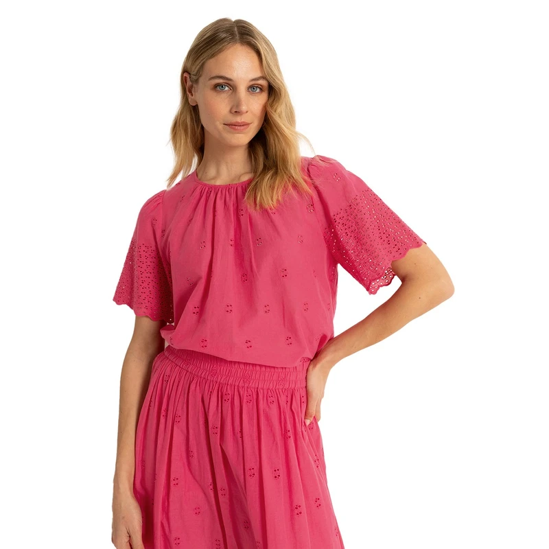 Dames Blouse CS14-25231 Claudia Strater FUCHSIA