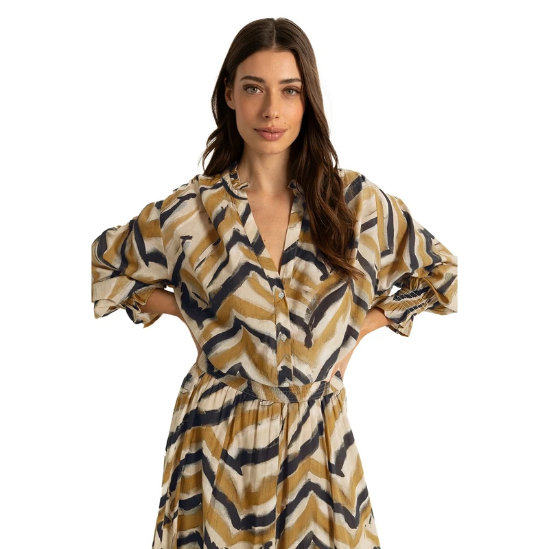 Dames Blouse CS14-25350 Claudia Strater ZAND