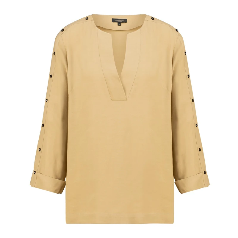 Dames Blouse CS23-14545 Claudia Strater TAUPE